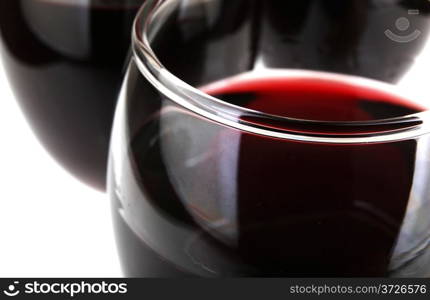 Red Wine On White Background