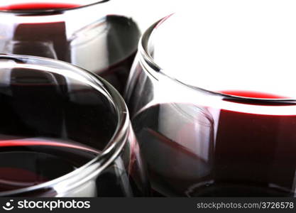 Red Wine On White Background