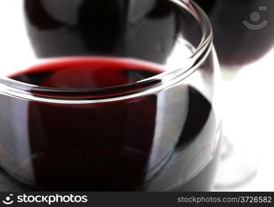 Red Wine On White Background