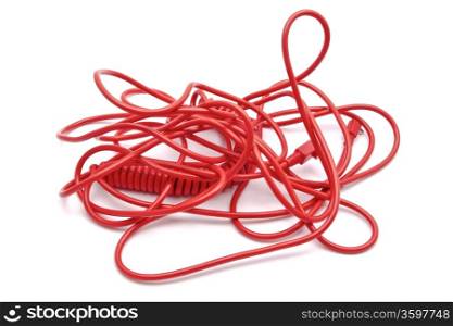 Red wire isolated on white background