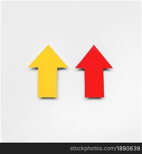 red yellow arrow signs . Resolution and high quality beautiful photo. red yellow arrow signs . High quality and resolution beautiful photo concept