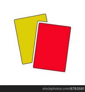 Red Yellow Cards icon illustration design
