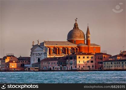 RedentoreSestiere Giudecca Church Facing Grand Canal in Venice, Italy