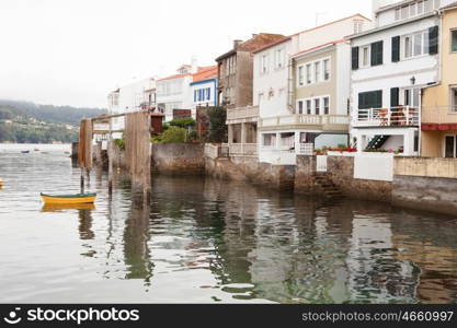 Redes: fishing village with nice houses attached to the sea