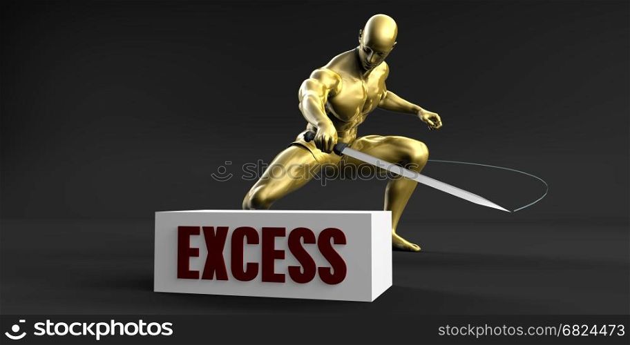 Reduce Excess and Minimize Business Concept. Reduce Excess