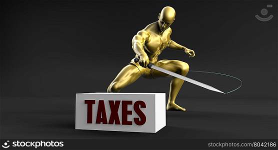 Reduce Taxes and Minimize Business Concept. Reduce Taxes