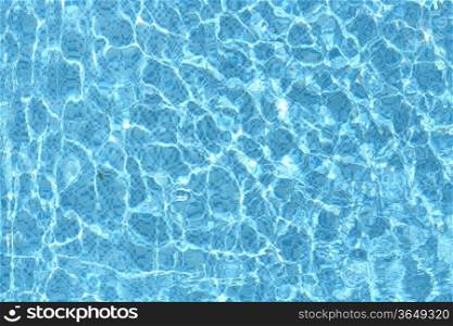 Refection of Blue water in Swimming pool with Ripple