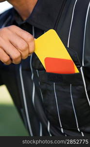 Referee Drawing Card from Pocket