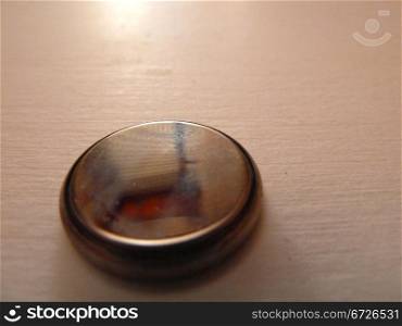 reflection in a round object on white