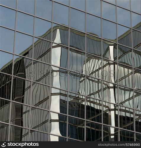 Reflection of a building on another building, Parliament Hill, Byward Market, Ottawa, Ontario, Canada