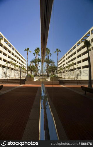 Reflection of a building on glass, Miami, Florida, USA