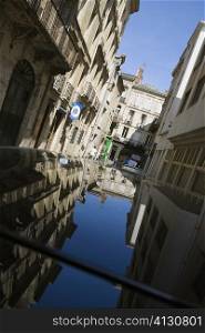 Reflection of buildings in water, Bordeaux, France
