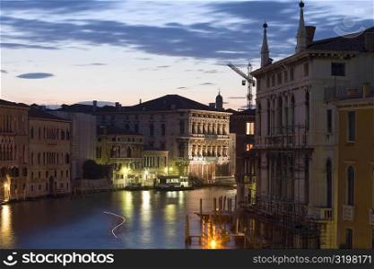 Reflection of buildings in water, Venice, Italy