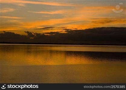 Reflection of clouds in water, St. Augustine Beach, Florida, USA