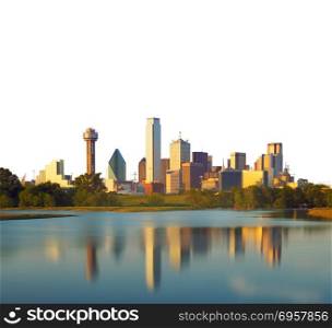 Reflection of Dallas City, Texas, USA