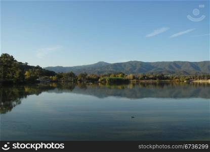 Reflections in Lake Almaden, San Jose, California