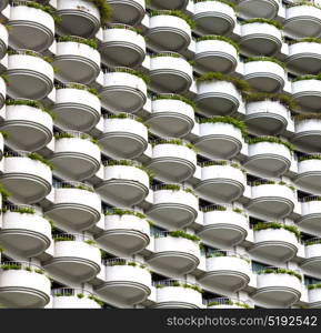 reflex of some palace in a window terrace of the centre bangkok thailand