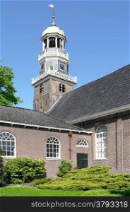 Reformed Church in the center of Lemmer in Friesland, Netherlands.