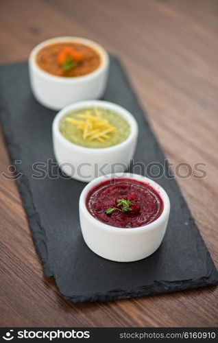 Refreshing lemon cranberry seabuckthorn sorbet. Refreshing lemon cranberry seabuckthorn sorbet at white bowl