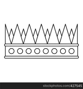 Regal crown icon. Outline illustration of regal crown vector icon for web. Regal crown icon, outline style