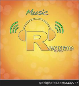 Reggae, music logo.