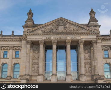 Reichstag Berlin. Reichstag German houses of parliament in Berlin Germany