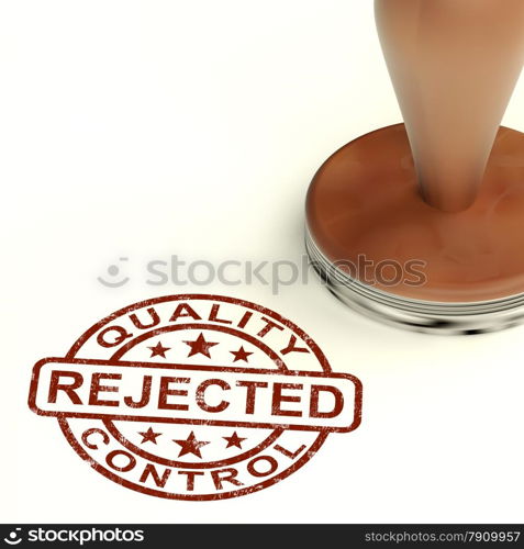 Rejected Stamp Showing Rejection Denied Or Refusal. Rejected Stamp Shows Rejection Denied Or Refusal