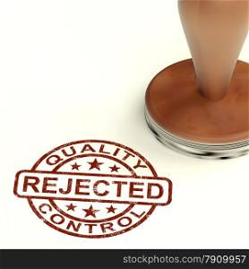 Rejected Stamp Showing Rejection Denied Or Refusal. Rejected Stamp Shows Rejection Denied Or Refusal