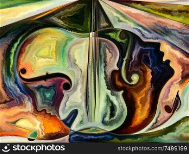 Relationships in Texture series. Abstract composition of people faces, colors, organic textures, flowing curves for projects on inner world, love, relationships, soul and Nature