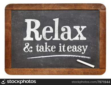 Relax and take it easy - advice on a vintage slate blackboard