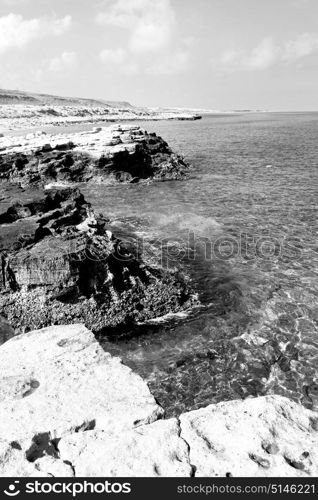 relax near sky in oman coastline sea ocean gulf rock and beach