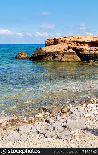 relax near sky in oman coastline sea ocean gulf rock and beach