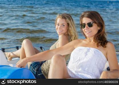 relax on the paddle boat