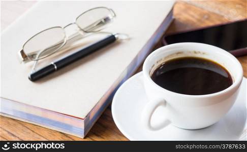 Relaxed time drink hot cup of coffee, stock photo