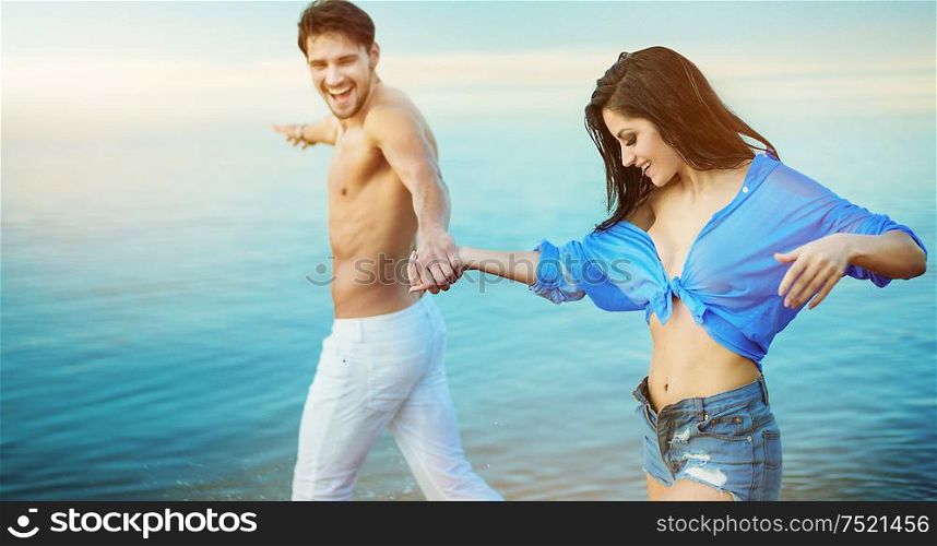 Relaxed, young couple enjoying vacation time