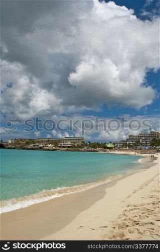 Relaxing Beach near Saint Maarten Airport, Dutch Antilles