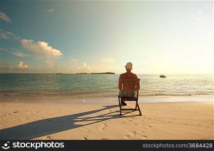 relaxing beach scene