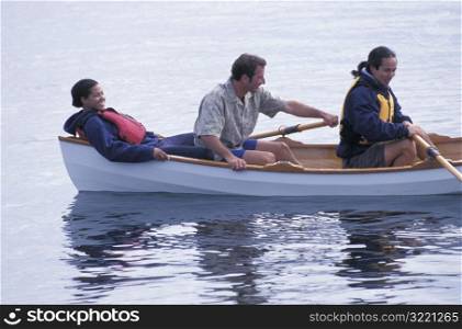 Relaxing In The Canoe With Friends