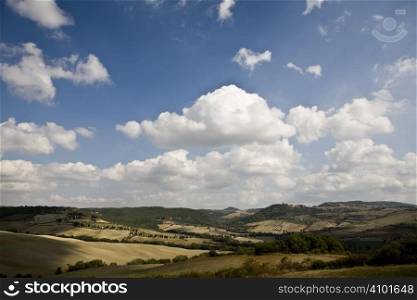 relaxing landscape of tuscan rural area in a beautiful day