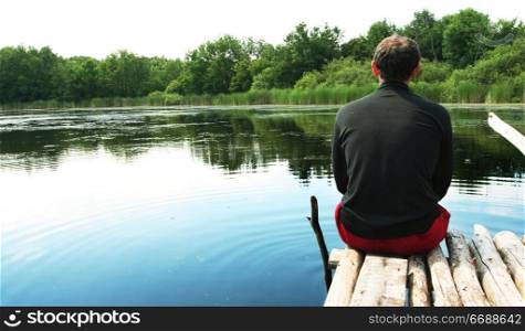 Relaxing on lake