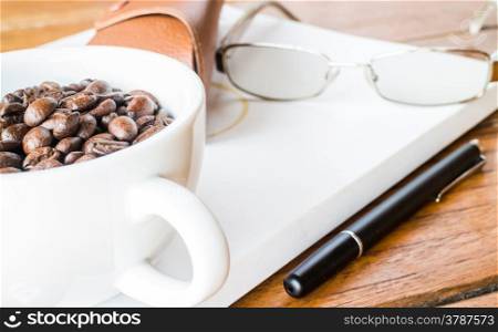 Relaxing time with aroma roasted coffee, stock photo