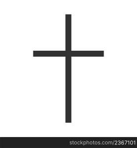 Religious cross icon. Christianity symbol illustration. Sign church vector.