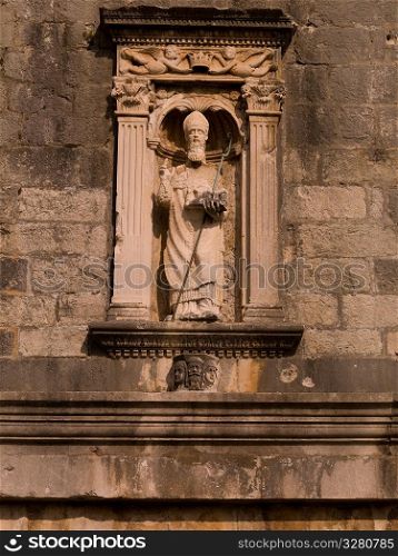 Religious statue in Dubrovnik