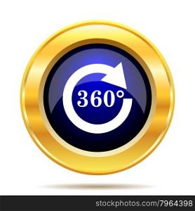 Reload 360 icon. Internet button on white background.