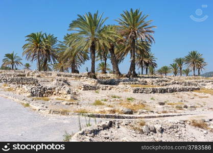 Remains of settlements on the hill Megiddo (early bronze age), mentioned in the Bible.