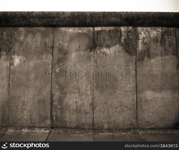 Remains of the Berlin Wall. The Berlin Wall (Berliner Mauer) in Germany