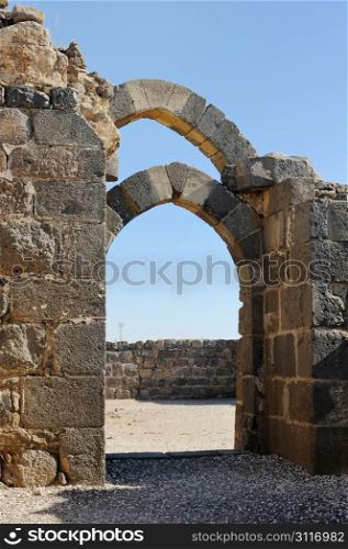 Remains of the Crusader fortress of Belvoir, in northern Israel (Kohav Hayarden)