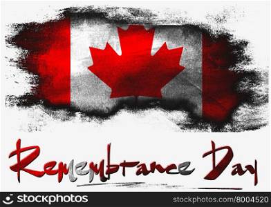 Remembrance Day Canada image with hi-res rendered artwork that could be used for any graphic design.. Brown wooden texture.