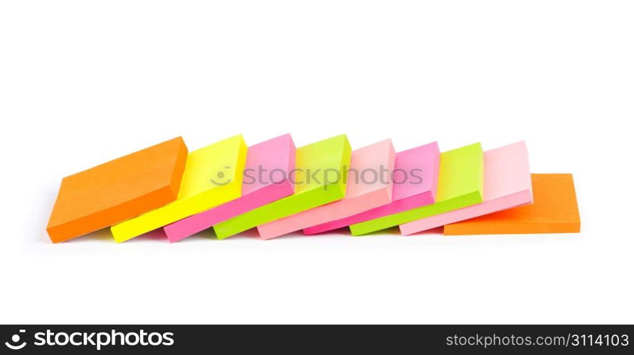 Reminder notes isolated on the white background