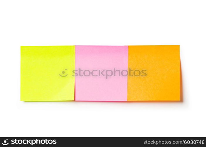 Reminder notes isolated on the white background